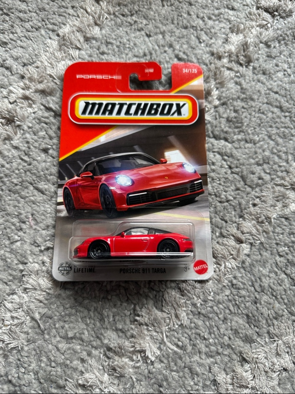 Matchbox Porsche 911 Targa Toy Car - Red